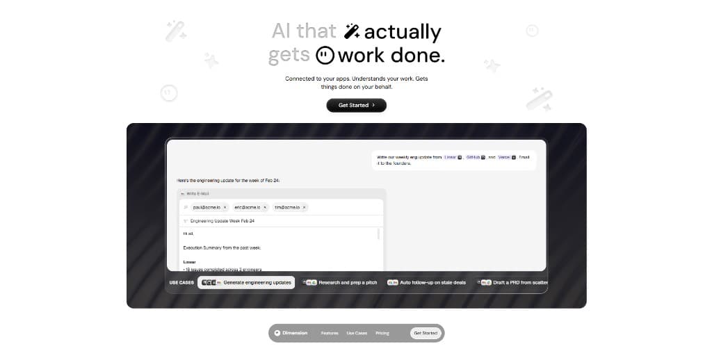 AI agent generating engineering updates from connected apps