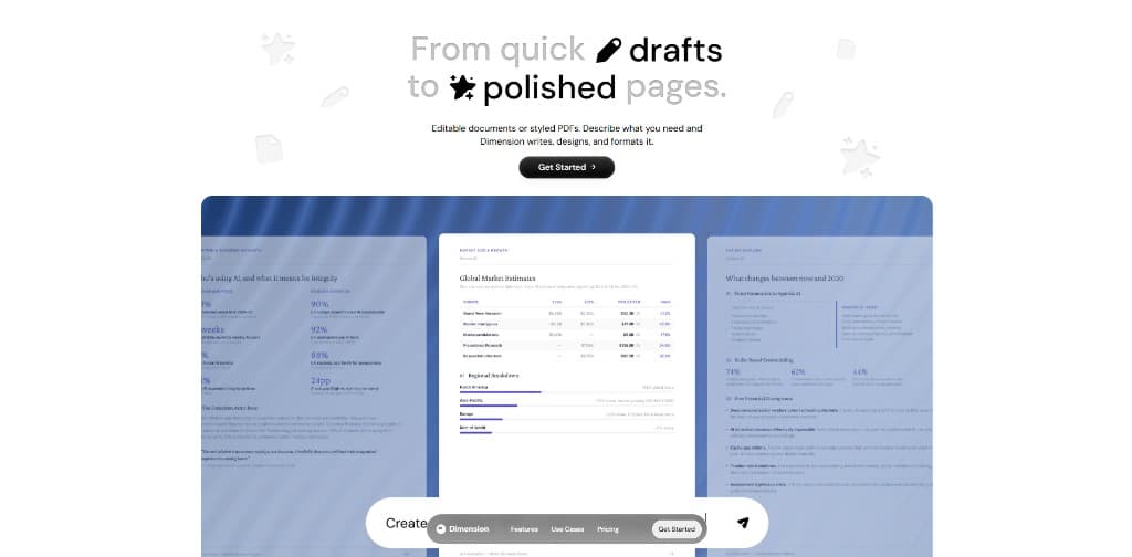 AI-generated documents and polished pages
