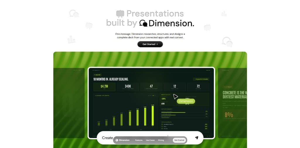 AI-built presentation deck with real business context